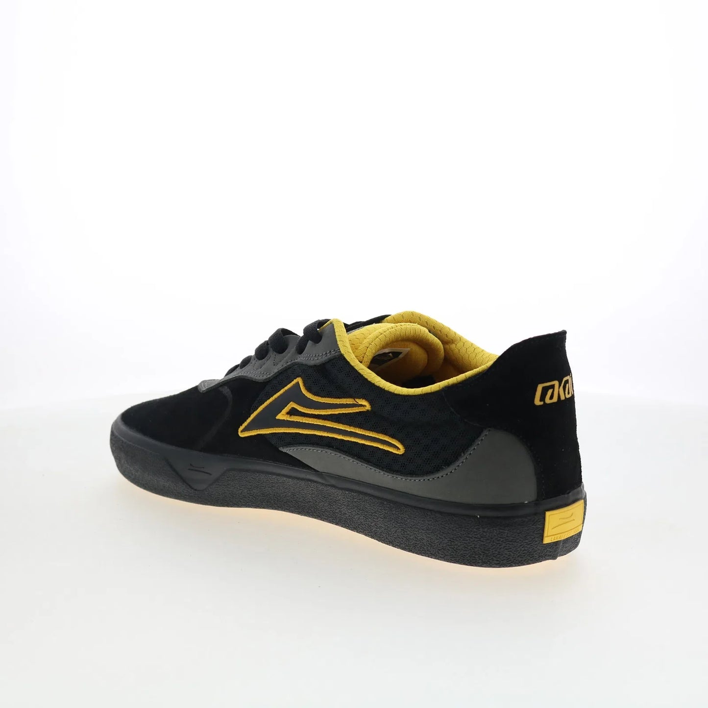 Lakai Essex Mens Black Suede Lace Up Skate Inspired Sneakers Shoes