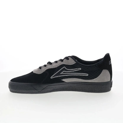 Lakai Essex Mens Black Suede Lace Up Skate Inspired Sneakers Shoes
