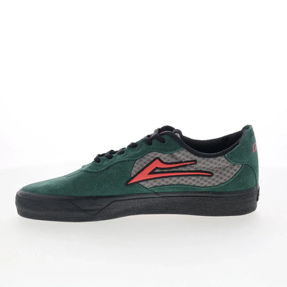 Lakai Essex Mens Green Suede Lace Up Skate Inspired Sneakers Shoes