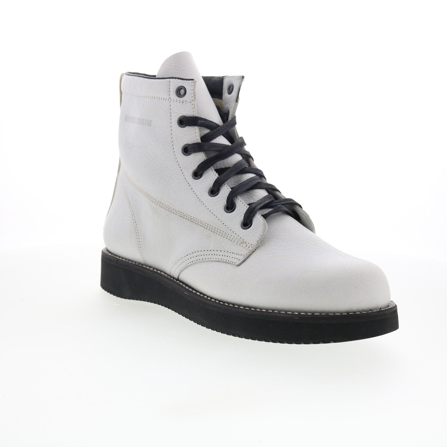 Broken Homme James Boot FB12002 Mens White Leather Casual Dress Boots