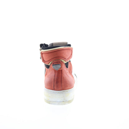 A.S. 98 Folie Mens White Canvas Zipper Lifestyle Sneakers Shoes