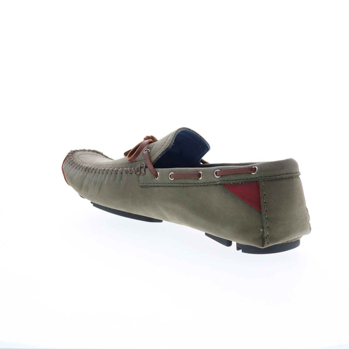 Robert Zur Frisco Mens Green Nubuck Slip On Loafers & Slip Ons Boat Shoes