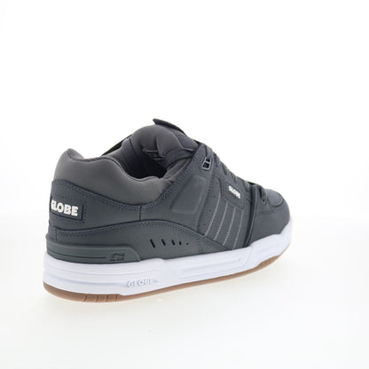 Globe Fusion GBFUS Mens Black Leather Lace Up Skate Inspired Sneakers Shoes