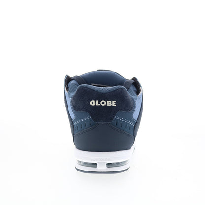 Globe Sabre GBSABR Mens Blue Leather Lace Up Skate Inspired Sneakers Shoes