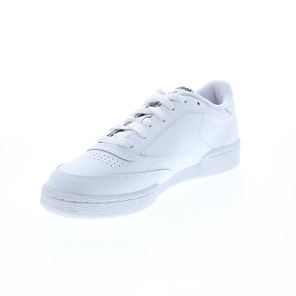 Reebok Club C 85 Mens White Leather Lace Up Lifestyle Sneakers Shoes