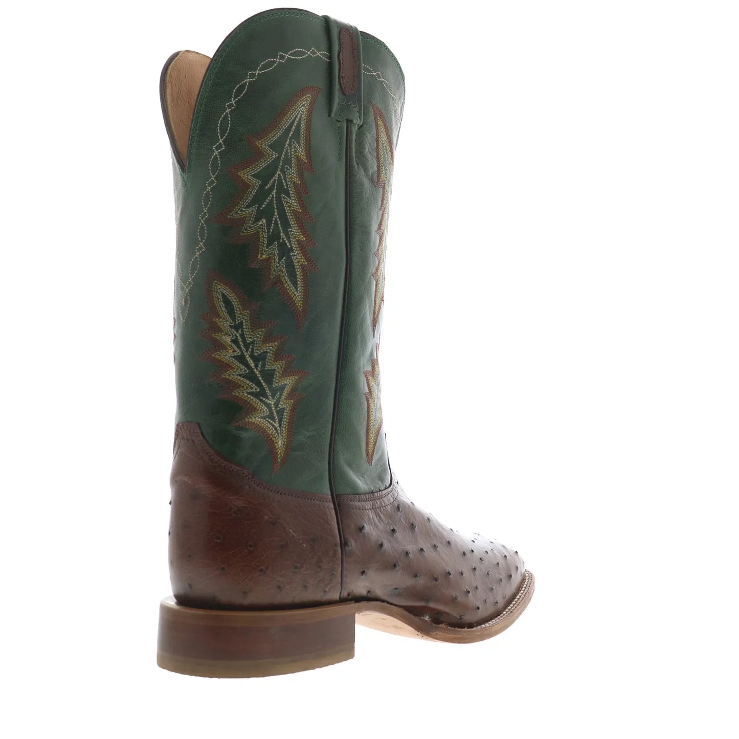 Tony Lama Hayden Full Quill Ostrich Made In USA Mens Brown Wide Western Boots