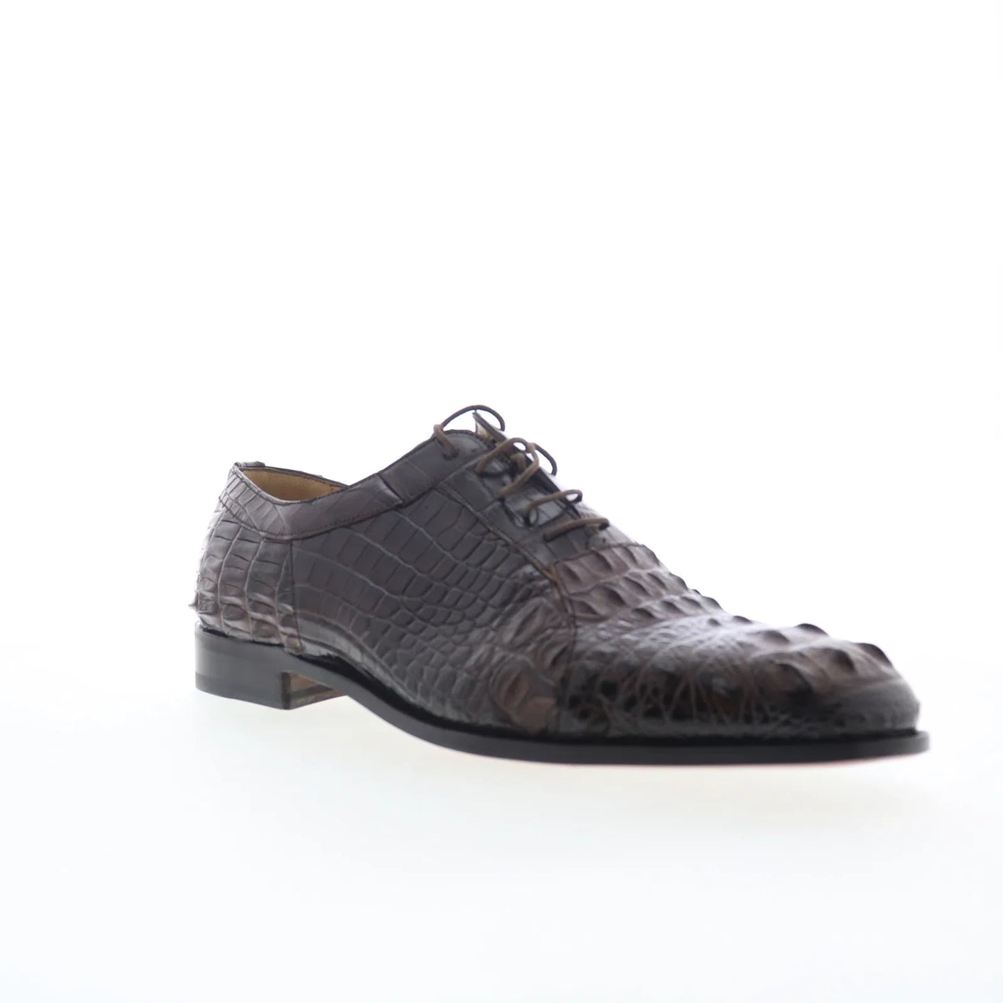 Ferrini HB Alligator Remini Lace Up 3842 155 Mens Brown Oxfords Casual Shoes