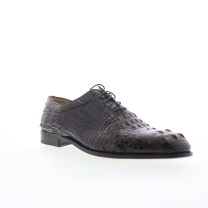 Ferrini HB Alligator Remini Lace Up 3842 155 Mens Brown Oxfords Casual Shoes