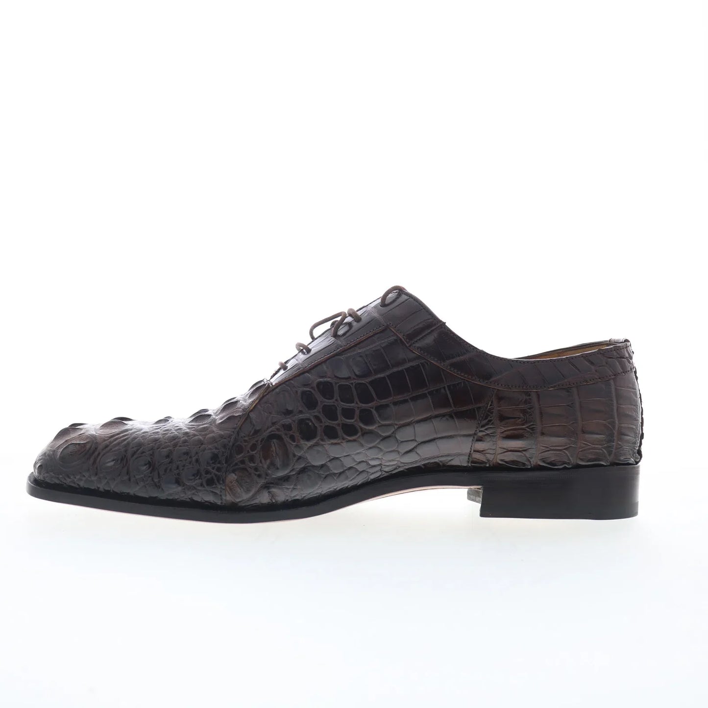 Ferrini HB Alligator Remini Lace Up 3842 155 Mens Brown Oxfords Casual Shoes