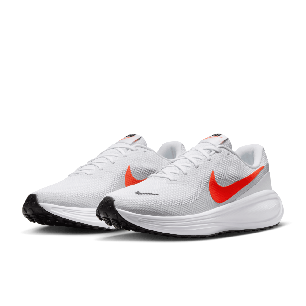 Revolution 8 Men's :White | Bright Crimson