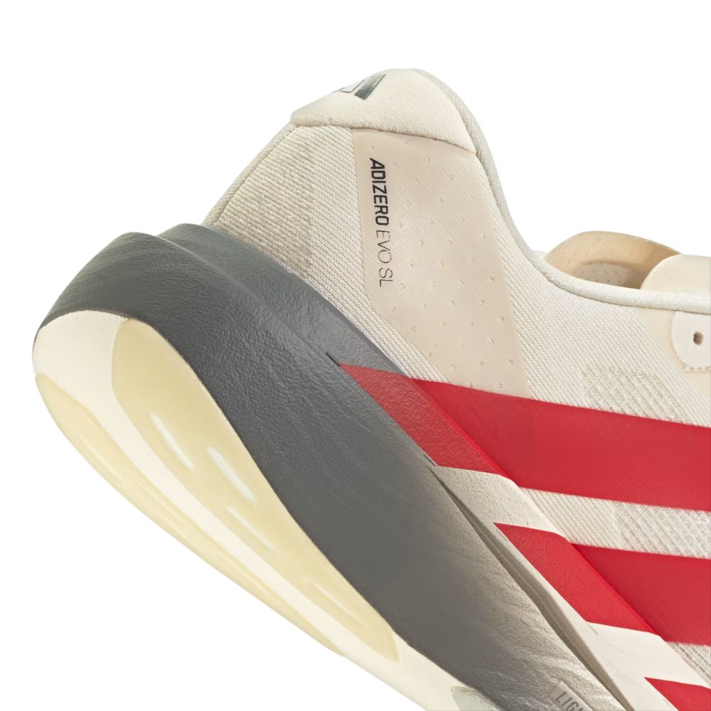 Adizero Evo SL Men's  :Wonder White | Better Scarlet