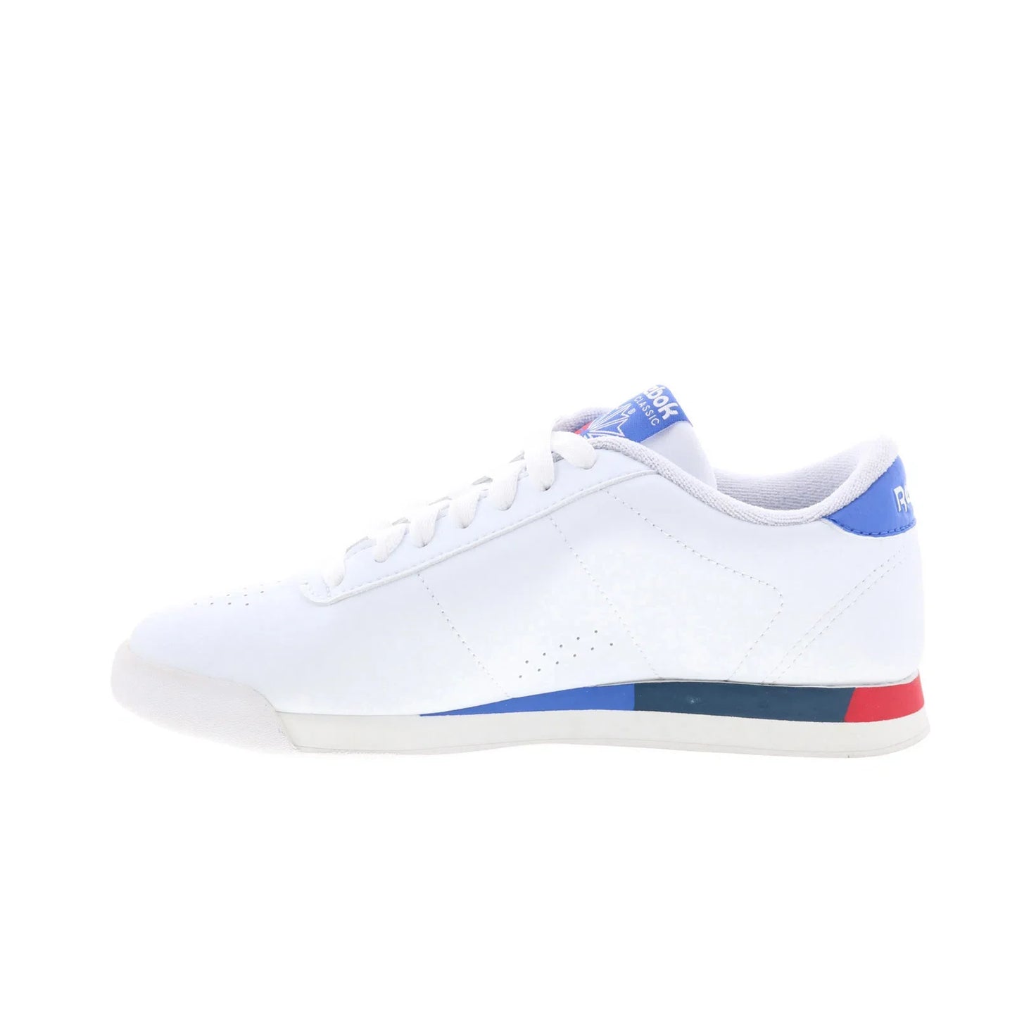 Reebok Princess Fitness Womens White Leather Lifestyle Sneakers Shoes