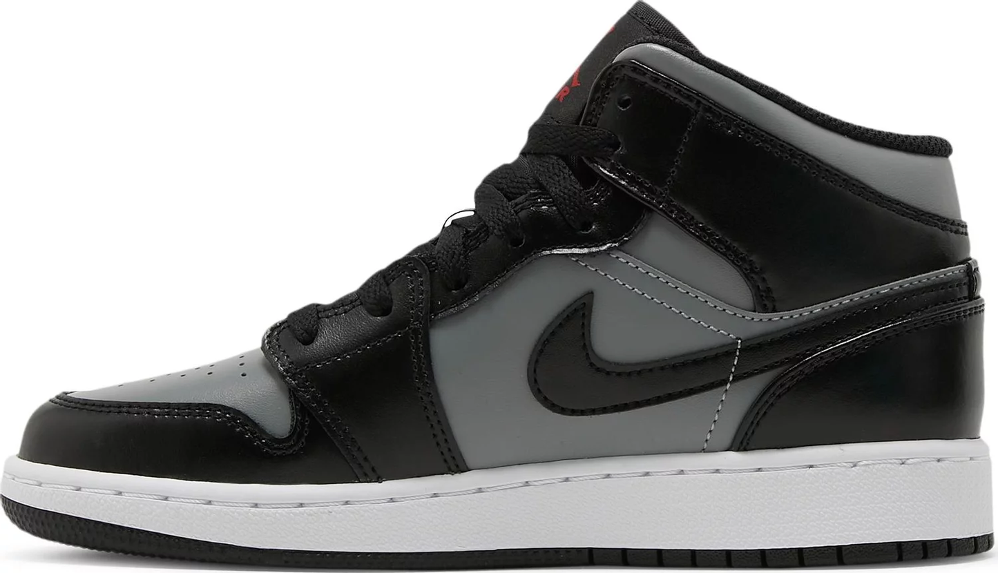 Nike Grade School Womens Air Jordan 1 Mid Sneakers - 'Shadow'