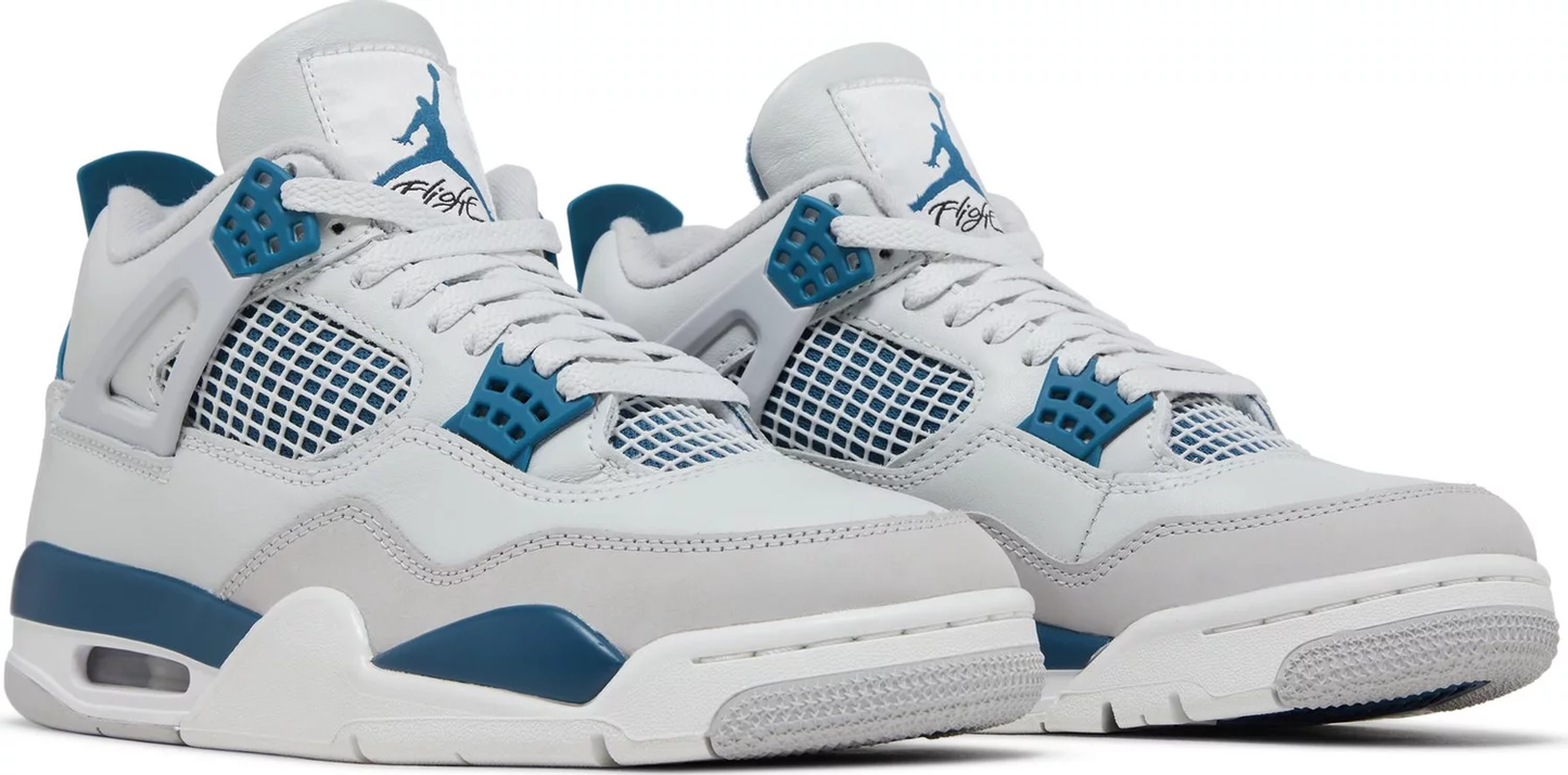 Nike Mens Jordan 4 Retro Sneakers - 'Military Blue' (2024)