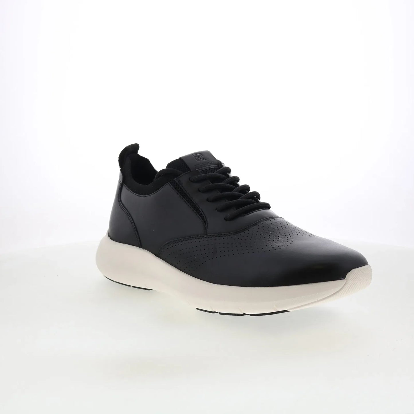 Rockport Jeffson RMJEFFSON Mens Black Leather Lifestyle Sneakers Shoes