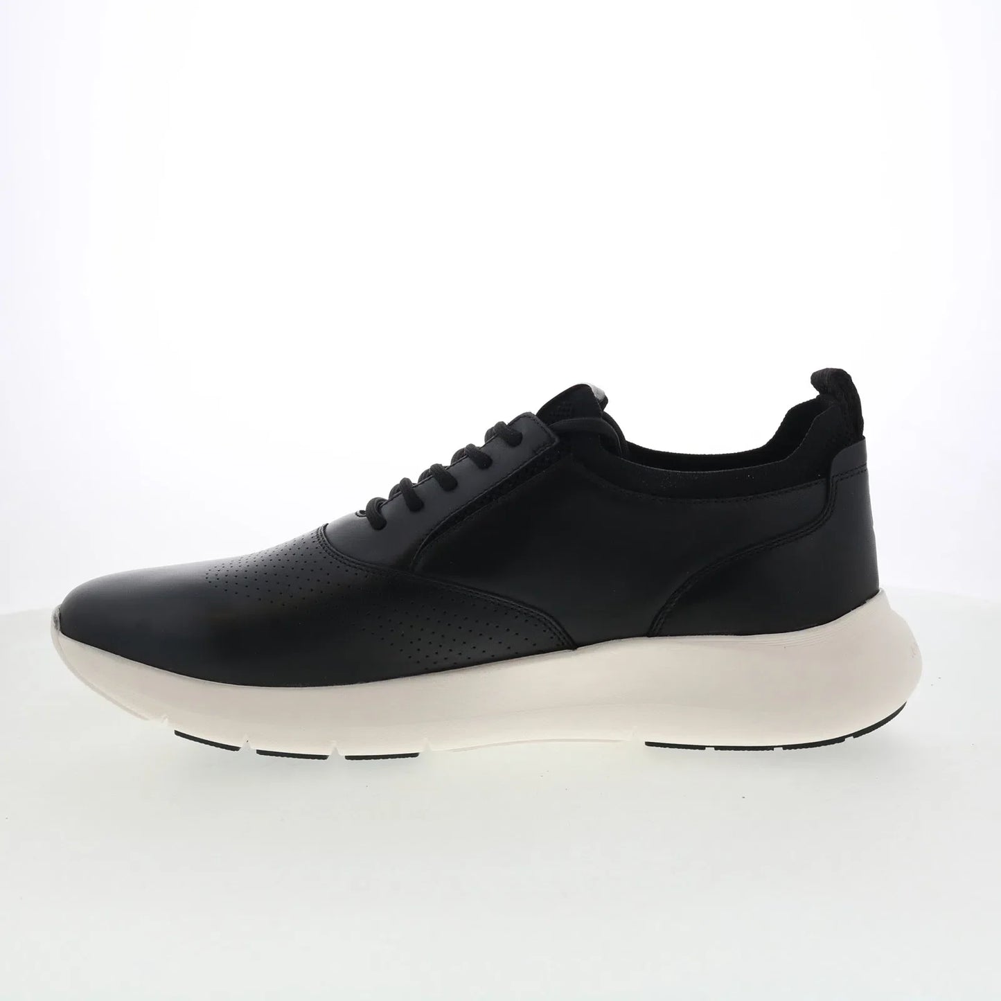 Rockport Jeffson RMJEFFSON Mens Black Leather Lifestyle Sneakers Shoes
