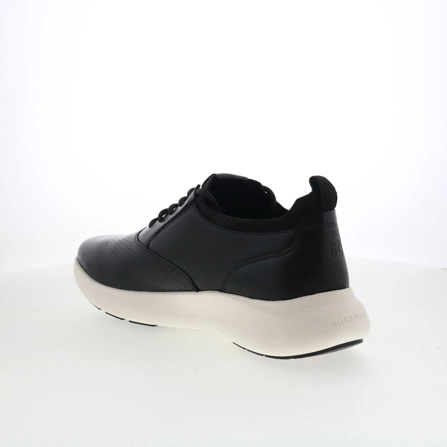 Rockport Jeffson RMJEFFSON Mens Black Leather Lifestyle Sneakers Shoes