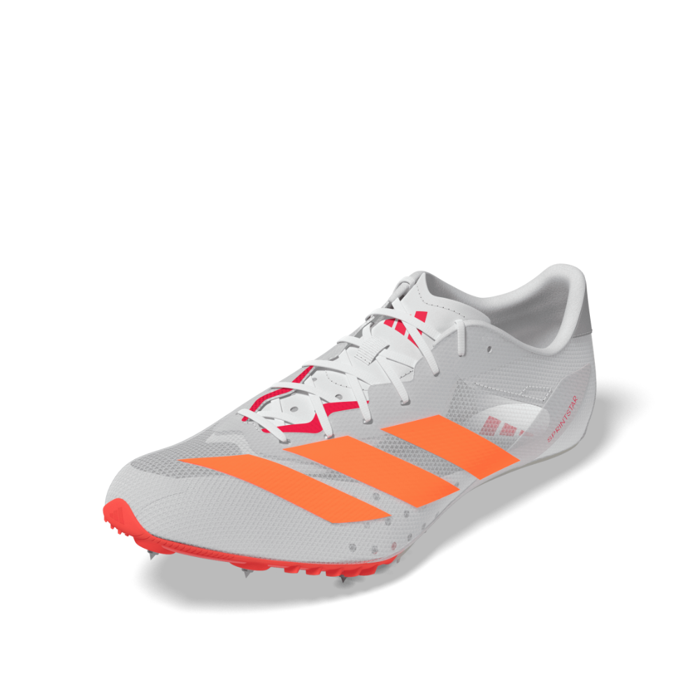 Adizero Sprintstar All Genders' :Cloud White | Lucid Orange
