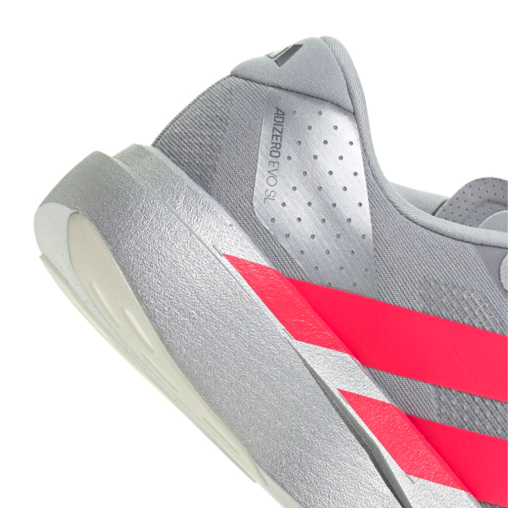 Adizero Evo SL Men's :Silver Metallic | Lucid Red