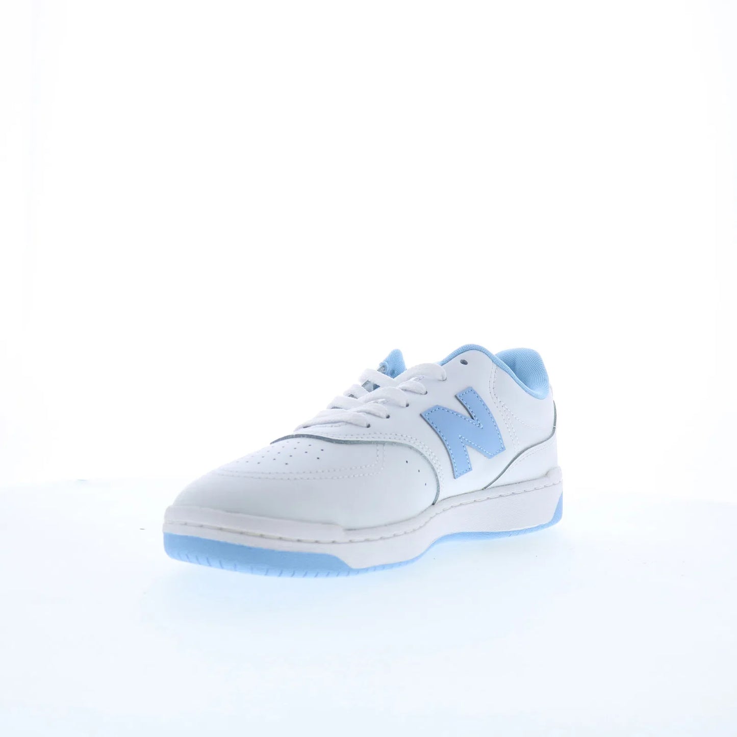 New Balance BB80 BB80BLU Mens White Leather Lifestyle Sneakers Shoes