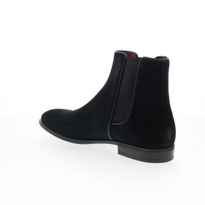 Aquatalia Adrian Dress Suede Waterproof M001001 Mens Black Chelsea Boots