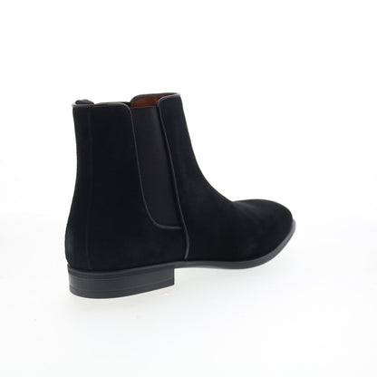 Aquatalia Adrian Dress Suede Waterproof M001001 Mens Black Chelsea Boots