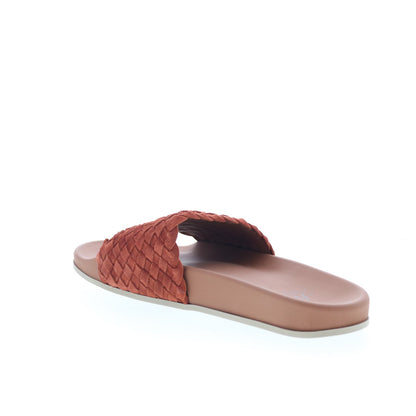 Aquatalia Samuele Waterproof M083605 Mens Brown Suede Sandals Slides Shoes