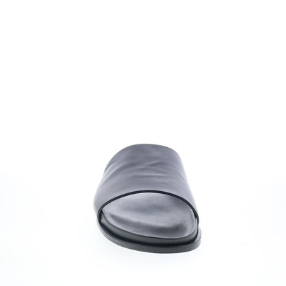 Aquatalia Otto Waterproof M098601 Mens Black Leather Sandals Slides Shoes
