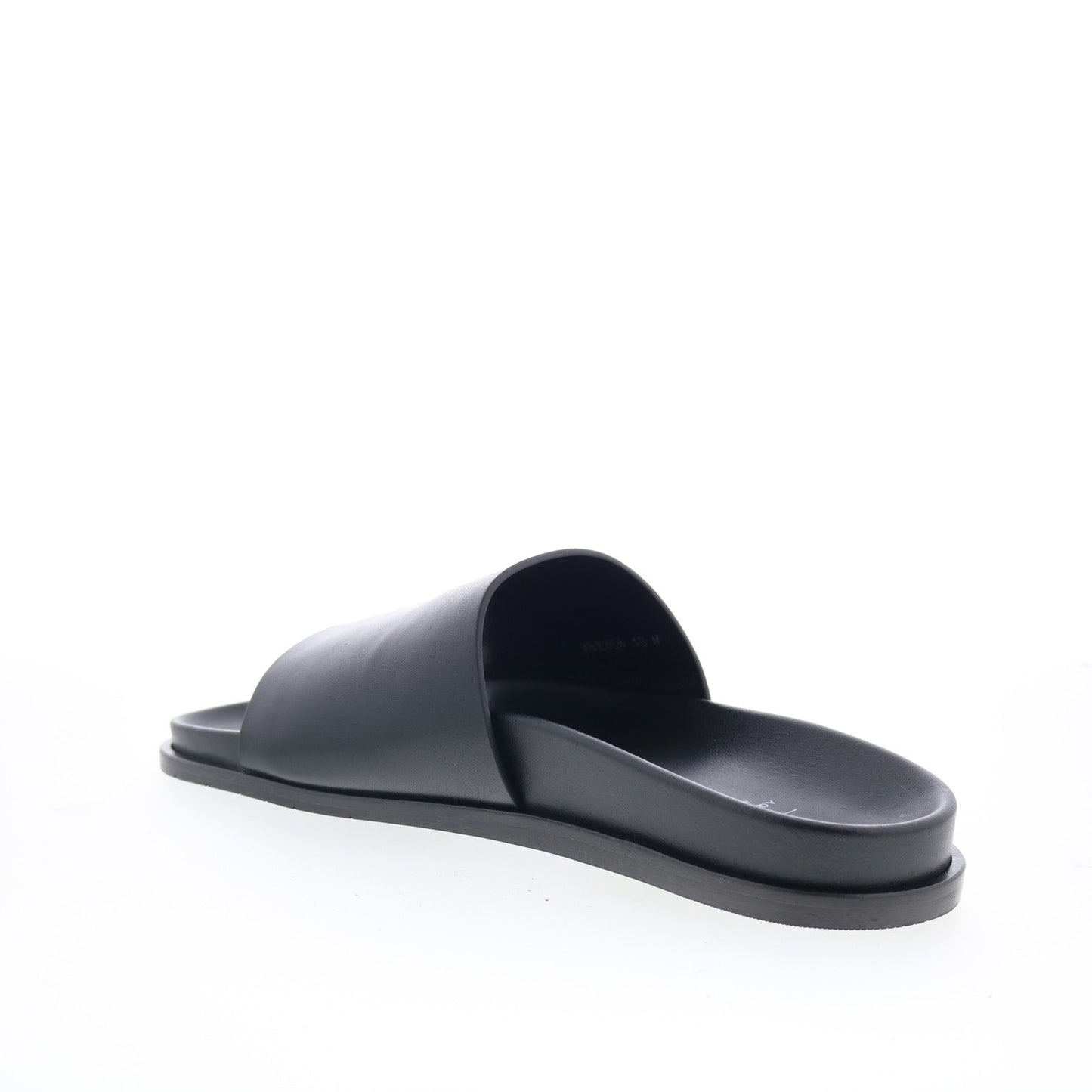 Aquatalia Otto Waterproof M098601 Mens Black Leather Sandals Slides Shoes