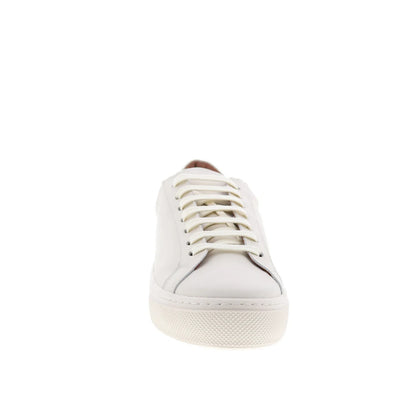 Aquatalia Vic Waterproof M103172 Mens White Leather Lifestyle Sneakers Shoes