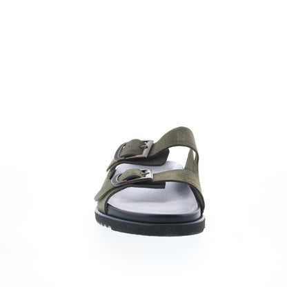 Aquatalia Byron Waterproof M103483 Mens Green Suede Sandals Slides Shoes