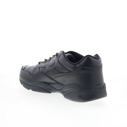 Propet Stark MAS022LBLK Mens Black Wide Leather Lifestyle Sneakers Shoes