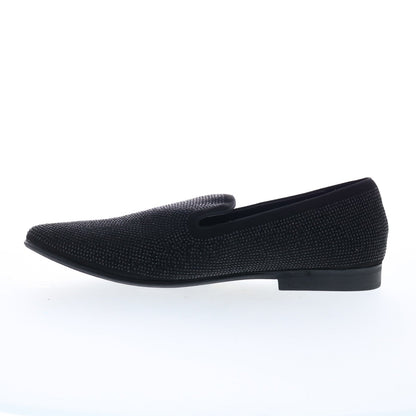 Steve Madden M-Cutton Mens Black Canvas Loafers & Slip Ons Casual Shoes