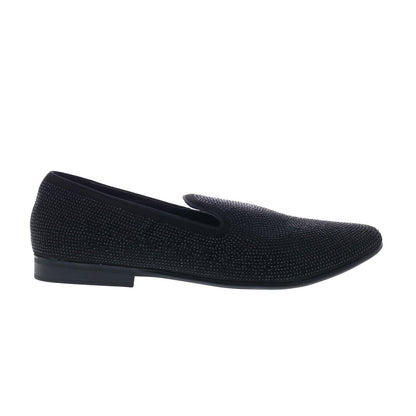 Steve Madden M-Cutton Mens Black Canvas Loafers & Slip Ons Casual Shoes
