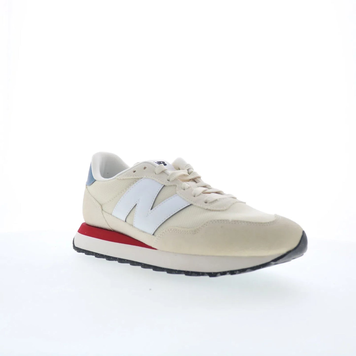 New Balance 237 MS237VJ Mens Beige Suede Lace Up Lifestyle Sneakers Shoes
