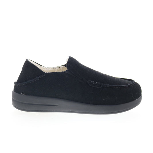 Propet Edsel MXX004S Mens Black Extra Wide Suede Loafer Slippers Shoes