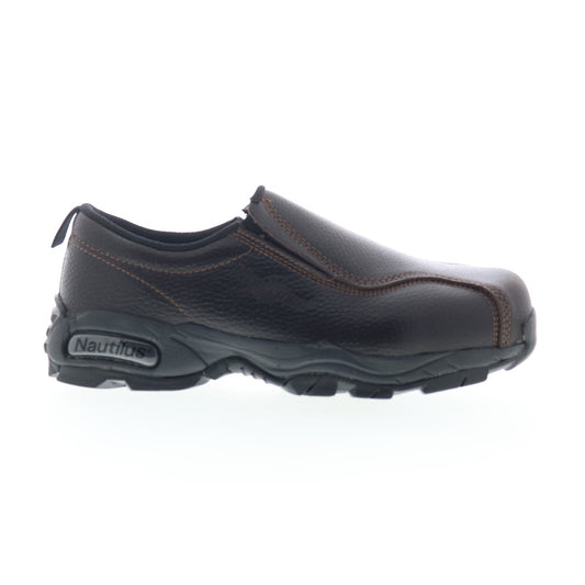 Nautilus Slip-On Steel Toe N1620 Mens Brown Leather Work & Safety Shoes