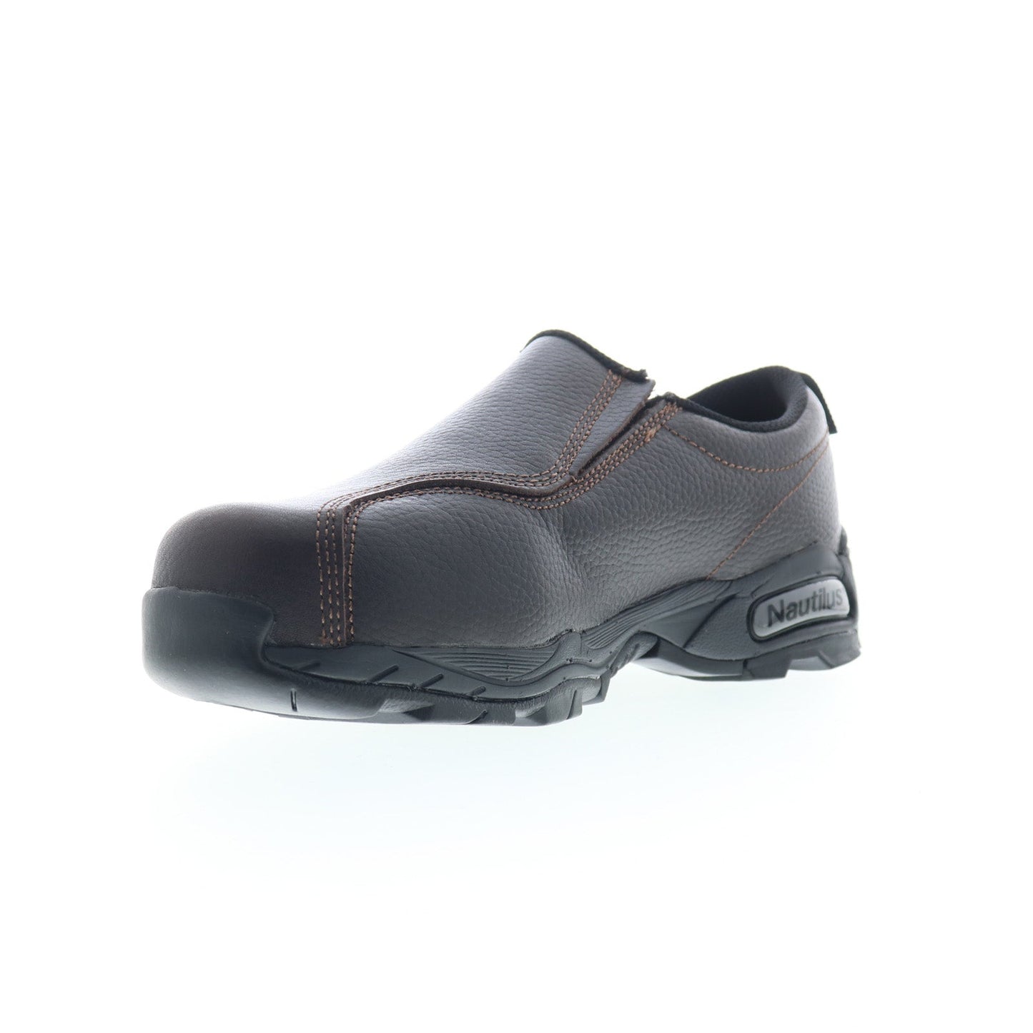 Nautilus Slip-On Steel Toe N1620 Mens Brown Wide Work & Safety Shoes