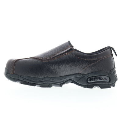 Nautilus Slip-On Steel Toe N1620 Mens Brown Wide Work & Safety Shoes