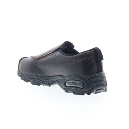 Nautilus Slip-On Steel Toe N1620 Mens Brown Wide Work & Safety Shoes
