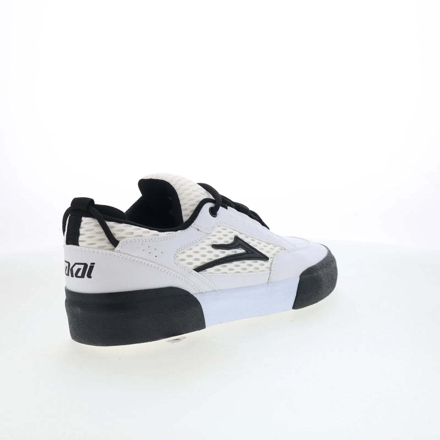 Lakai Payload Mens White Leather Lace Up Skate Inspired Sneakers Shoes