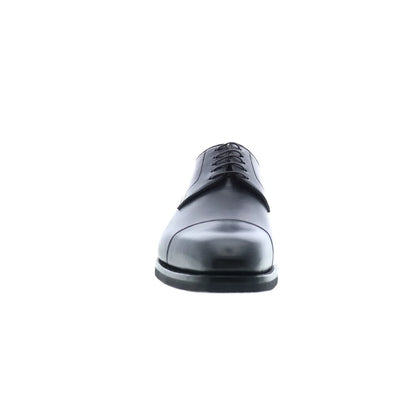 Di Bianco SBP896 Mens Black Leather Lace Up Oxfords & Lace Ups Cap Toe Shoes