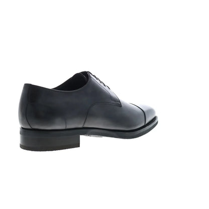 Di Bianco SBP896 Mens Black Leather Lace Up Oxfords & Lace Ups Cap Toe Shoes