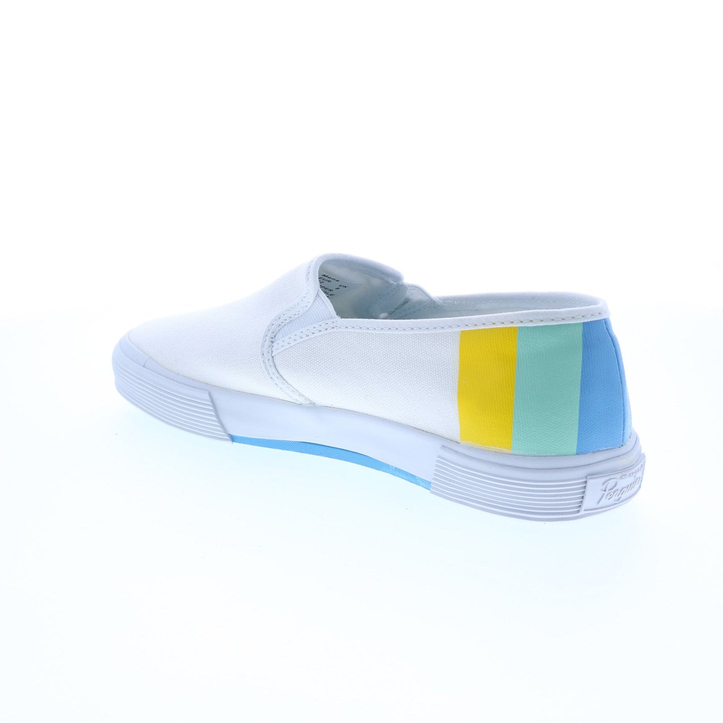 Original Penguin Sam Stripe Slip On Mens White Lifestyle Sneakers Shoes