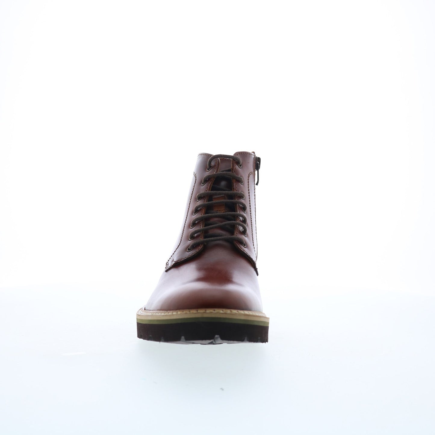 Steve Madden P-Krypto Mens Brown Leather Lace Up Casual Dress Boots