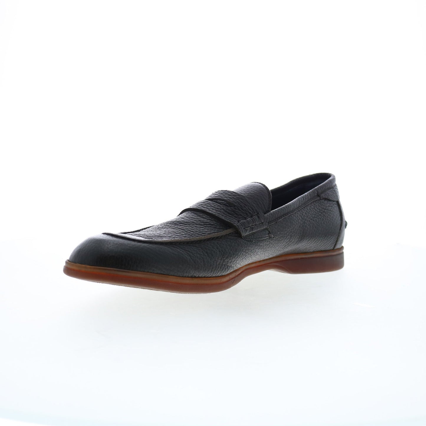 Di Bianco Procida Cervo Mens Black Leather Loafers & Slip Ons Penny Shoes