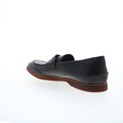 Di Bianco Procida Cervo Mens Black Leather Loafers & Slip Ons Penny Shoes