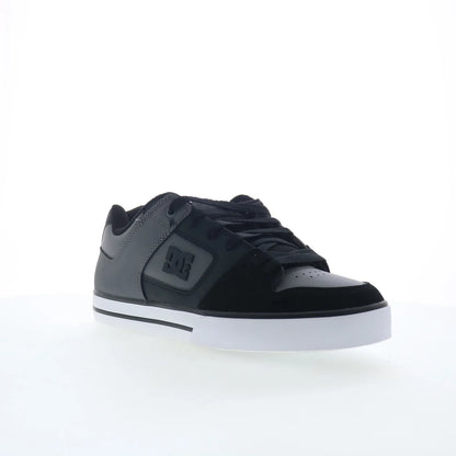 DC Pure 300660-XKSS Mens Gray Leather Lace Up Skate Inspired Sneakers Shoes