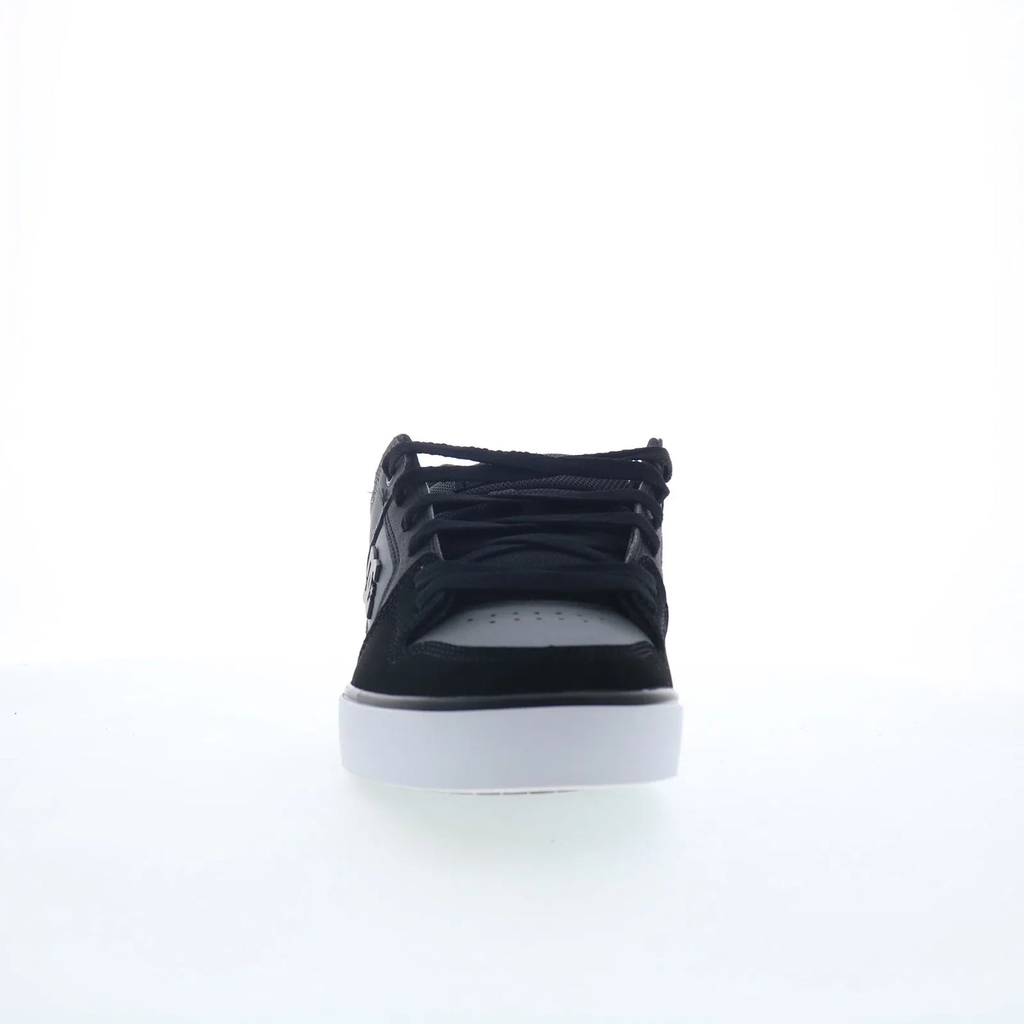 DC Pure 300660-XKSS Mens Gray Leather Lace Up Skate Inspired Sneakers Shoes