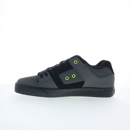 DC Pure DC01782028-GRYBLK Mens Gray Leather Skate Inspired Sneakers Shoes